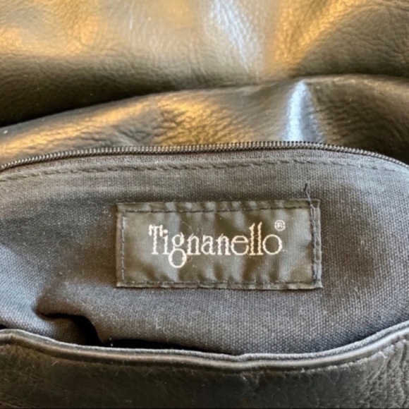 Tignanello 100% Leather Shoulder Bag in Black - Picture 6 of 7